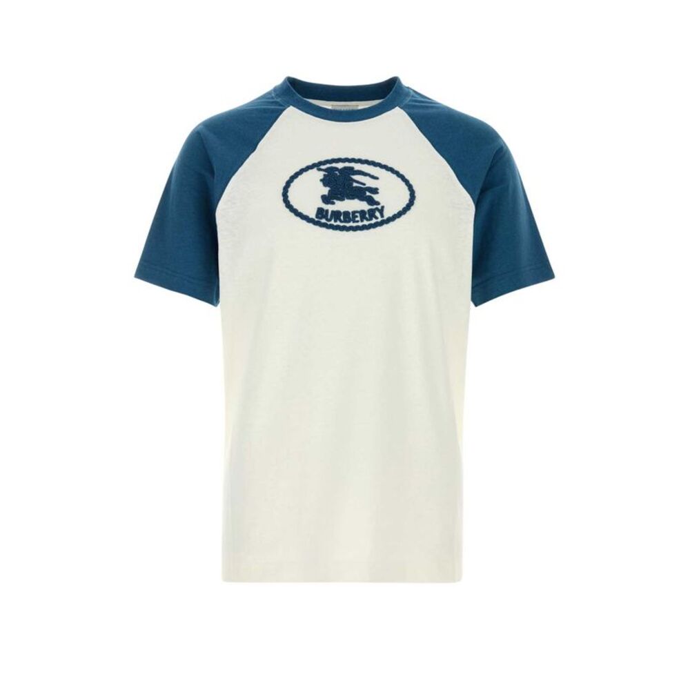 Burberry Men Ivory Cotton T-Shirt
